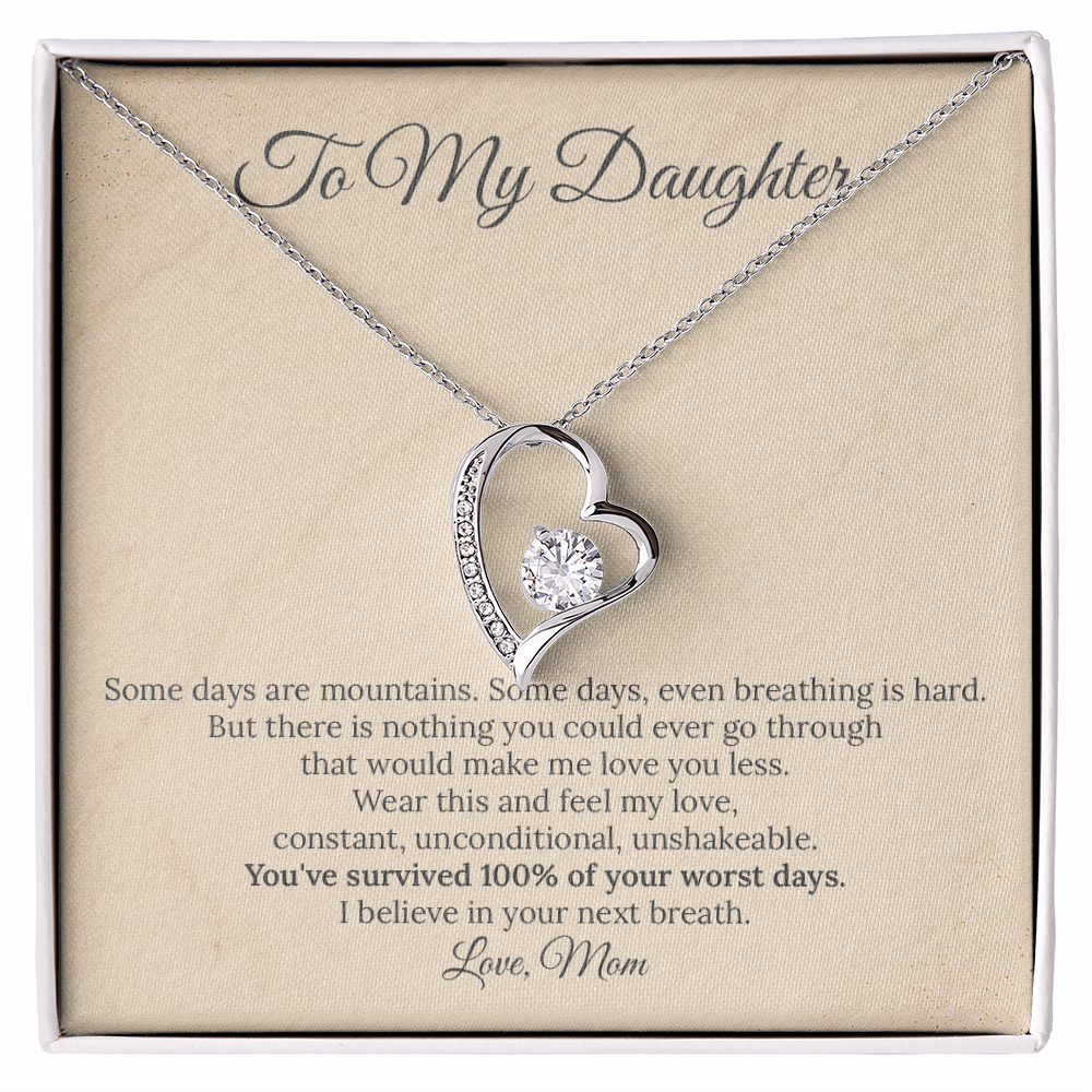 To My Daughter "100% Survival Rate" Necklace
