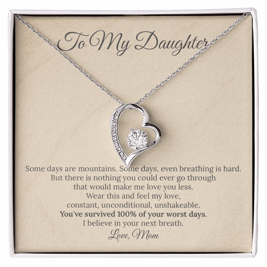 To My Daughter "100% Survival Rate" Necklace