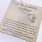 To My Daughter 'Silent Battles' Necklace Gift from Mom - Strength & Support Card - Anxiety Relief Jewelry for Her