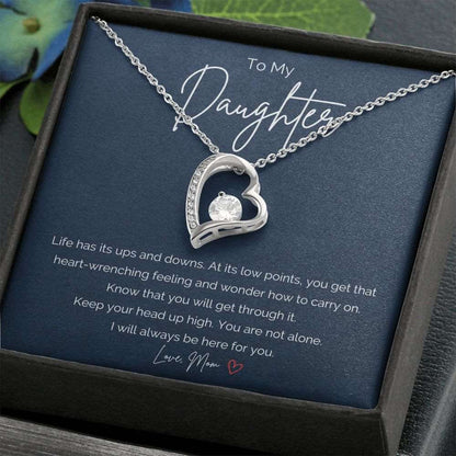 Encouragement Gift To Daughter from Mom-Forever Love Necklace