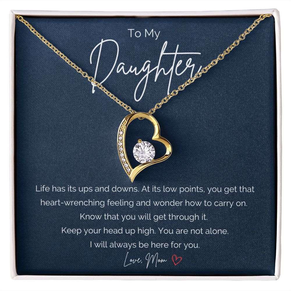 Encouragement Gift To Daughter from Mom-Forever Love Necklace