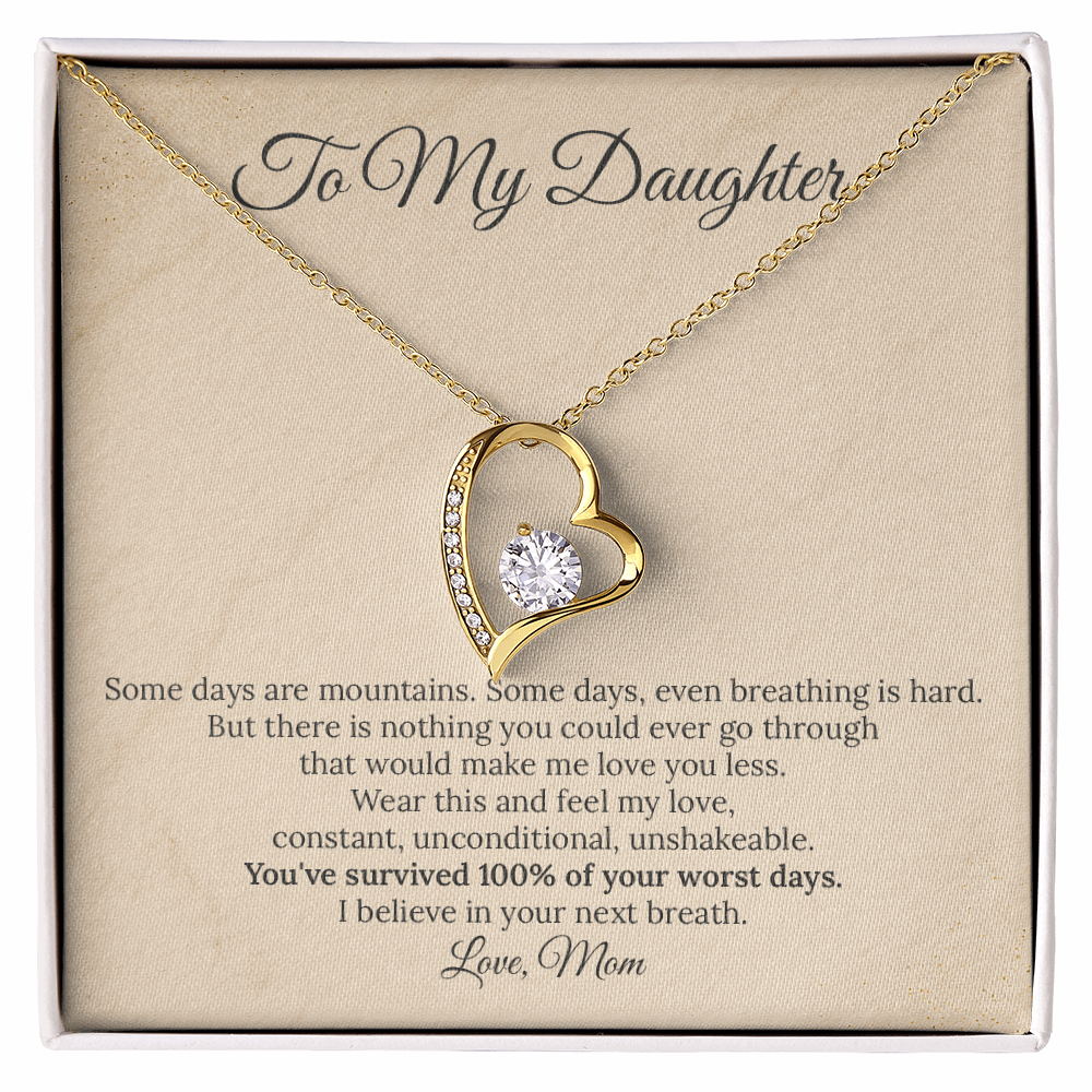 To My Daughter "100% Survival Rate" Necklace