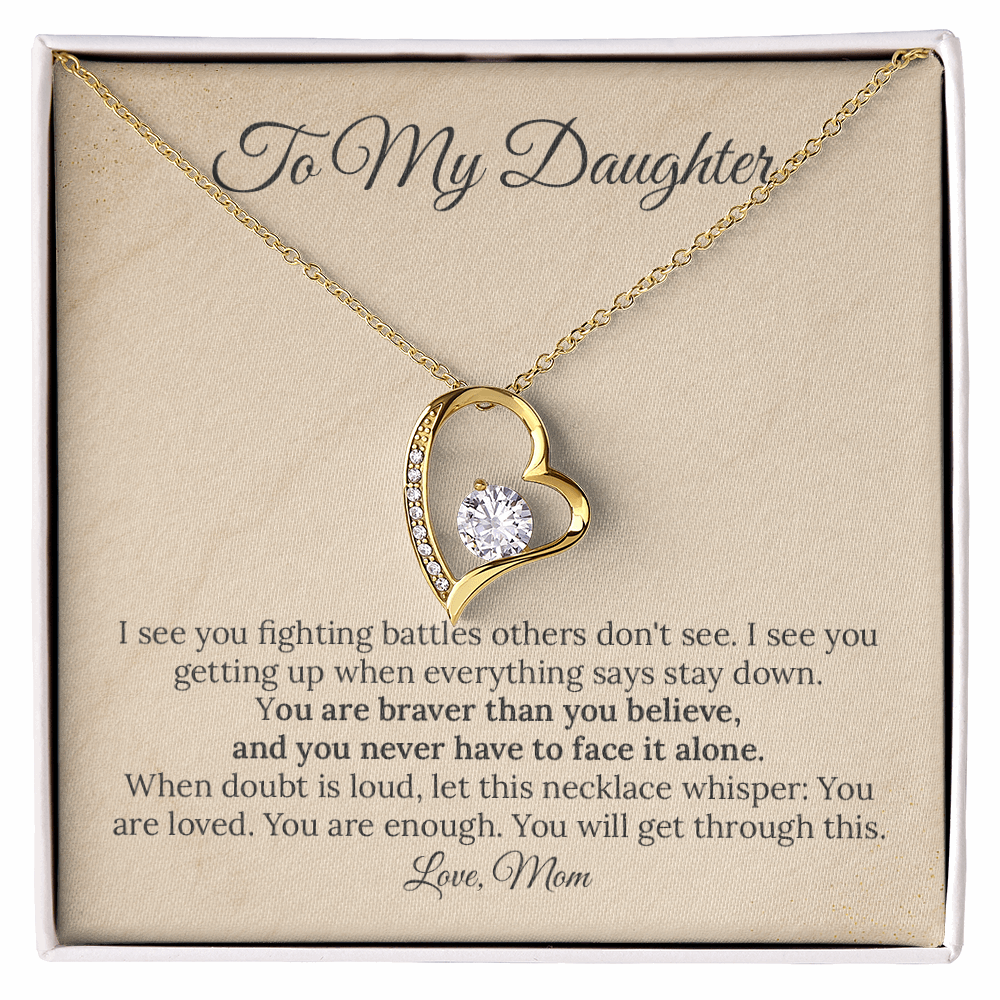 To My Daughter "I See You Fighting" Necklace