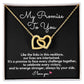 Promise Necklace For Her Girlfriend Wife Fiancée Interlocking Hearts