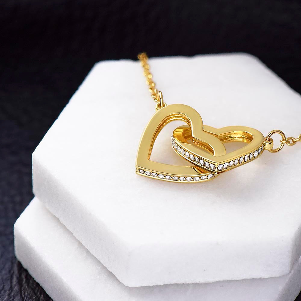 Promise Necklace For Her Girlfriend Wife Fiancée Interlocking Hearts