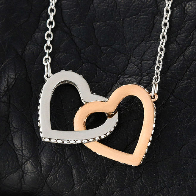 Promise Necklace For Her Girlfriend Wife Fiancée Interlocking Hearts