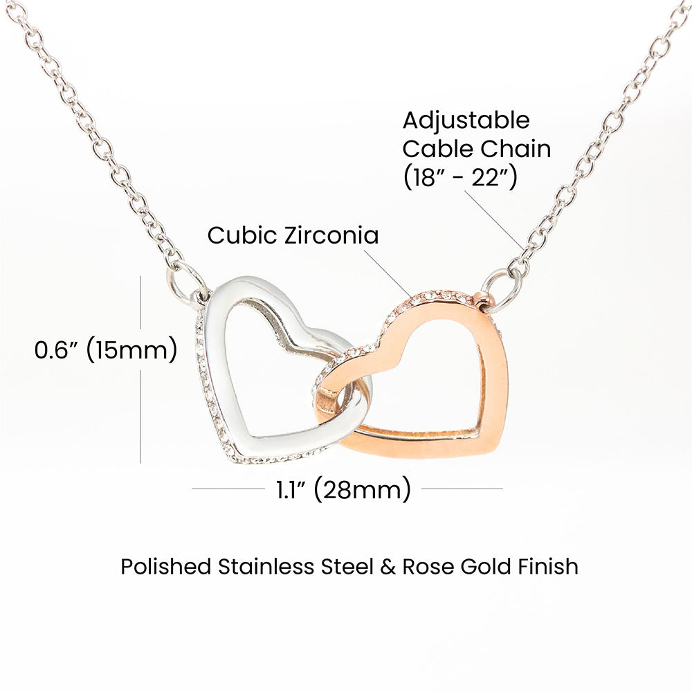 Promise Necklace For Her - Interlocking Hearts