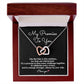 Promise Necklace For Her Girlfriend Wife Fiancée Interlocking Hearts