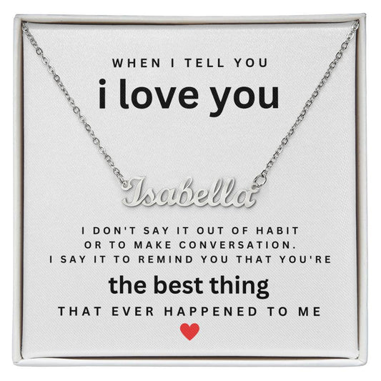 Personalized Name Necklace & Love Message | Wife Girlfriend Gift For Valentines Day Birthday Anniversary