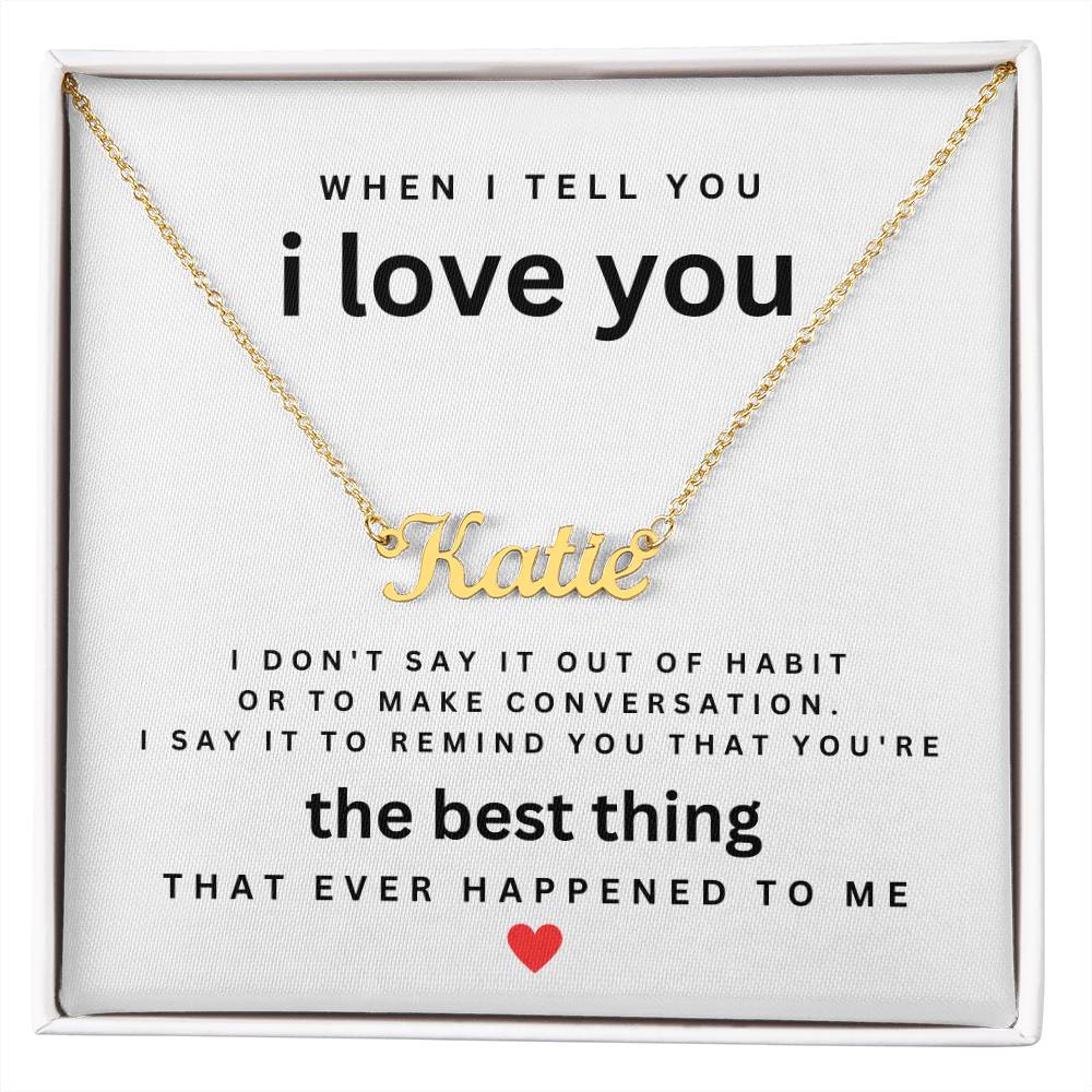 Personalized Name Necklace & Love Message | Wife Girlfriend Gift For Valentines Day Birthday Anniversary