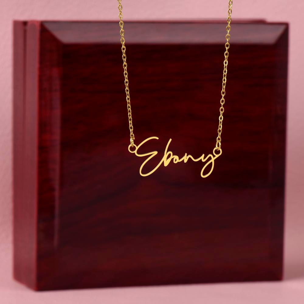 To Amazing Mom Signature Name Necklace