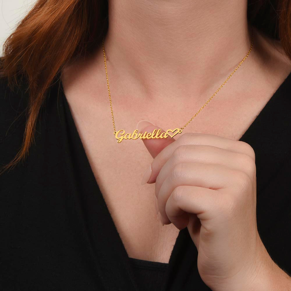 Personalized Sweet 16 Birthday Name Necklace + Heart