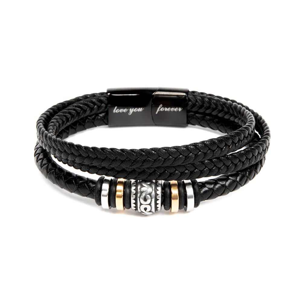 Men’s Leather Bracelet | To My Man-Love & Support