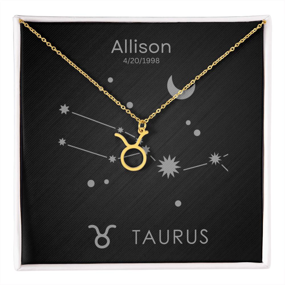 Taurus Zodiac Necklace