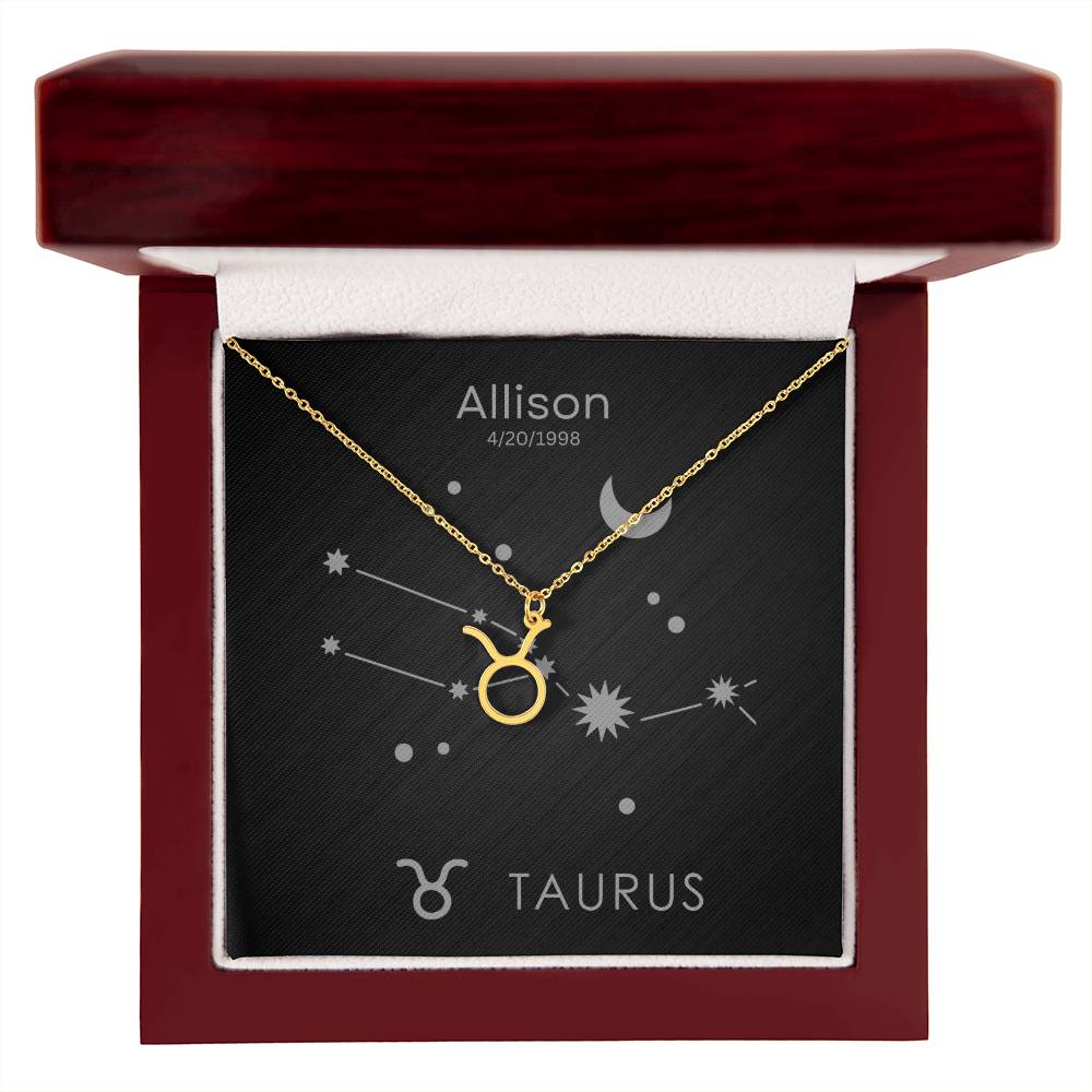 Taurus Zodiac Necklace