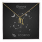 Scorpio Zodiac Necklace