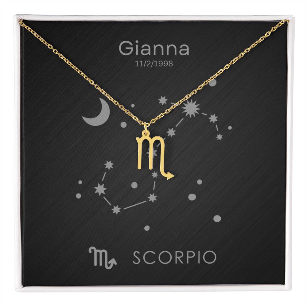 Scorpio Zodiac Necklace