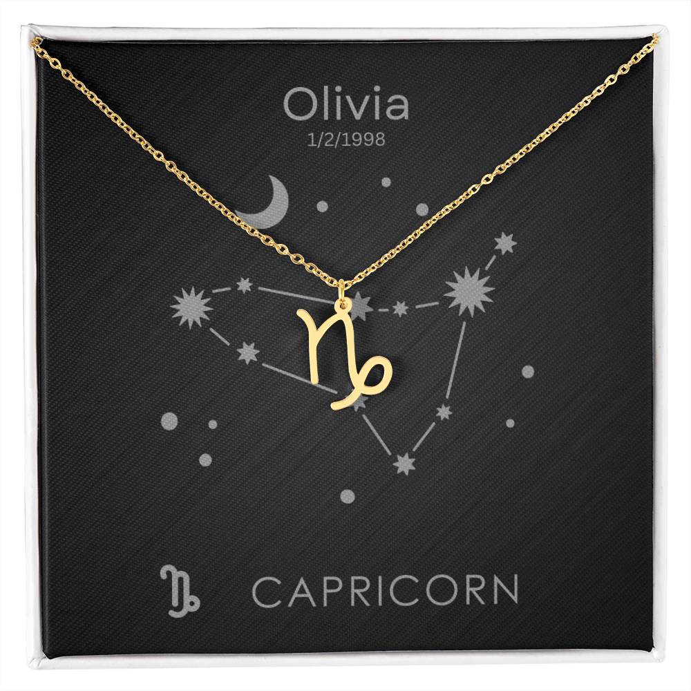 Capricorn Zodiac Necklace