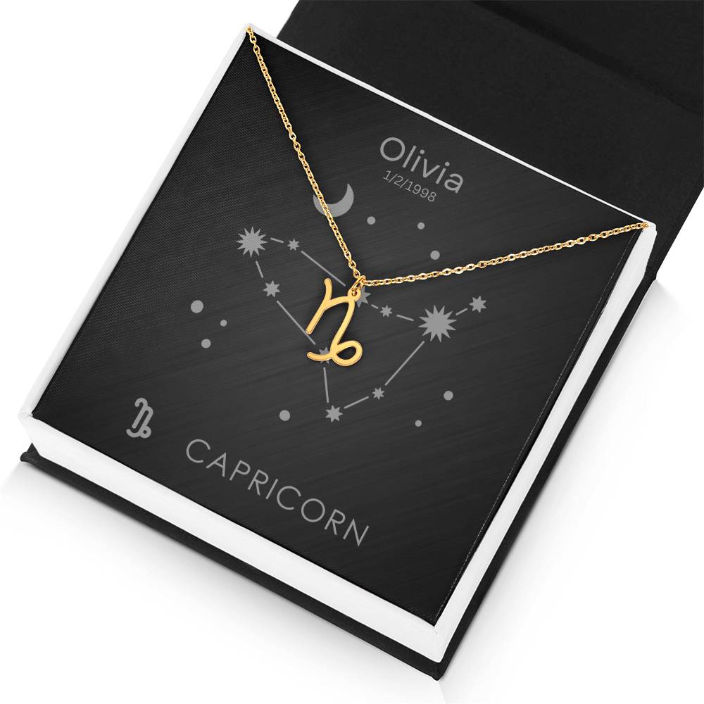 Capricorn Zodiac Necklace