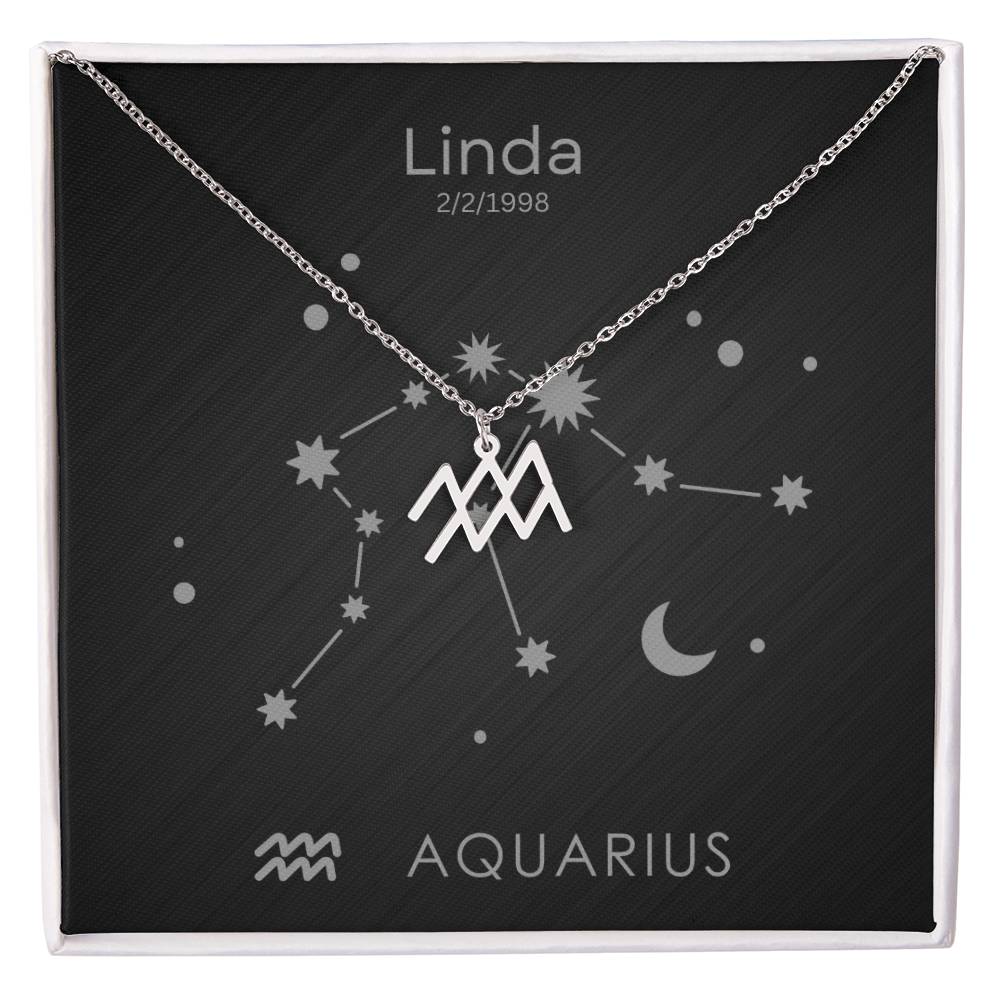 Aquarius Zodiac Necklace