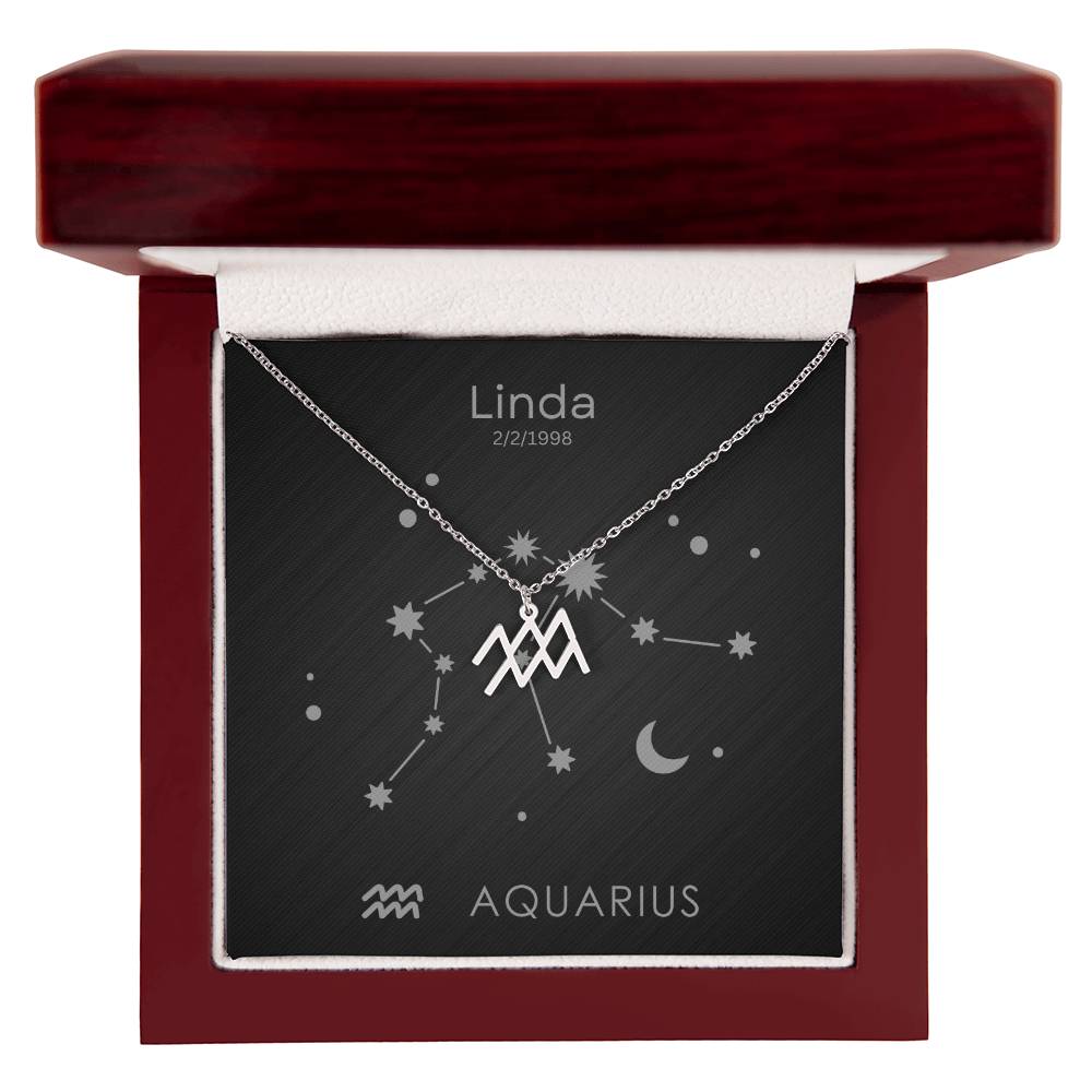 Aquarius Zodiac Necklace