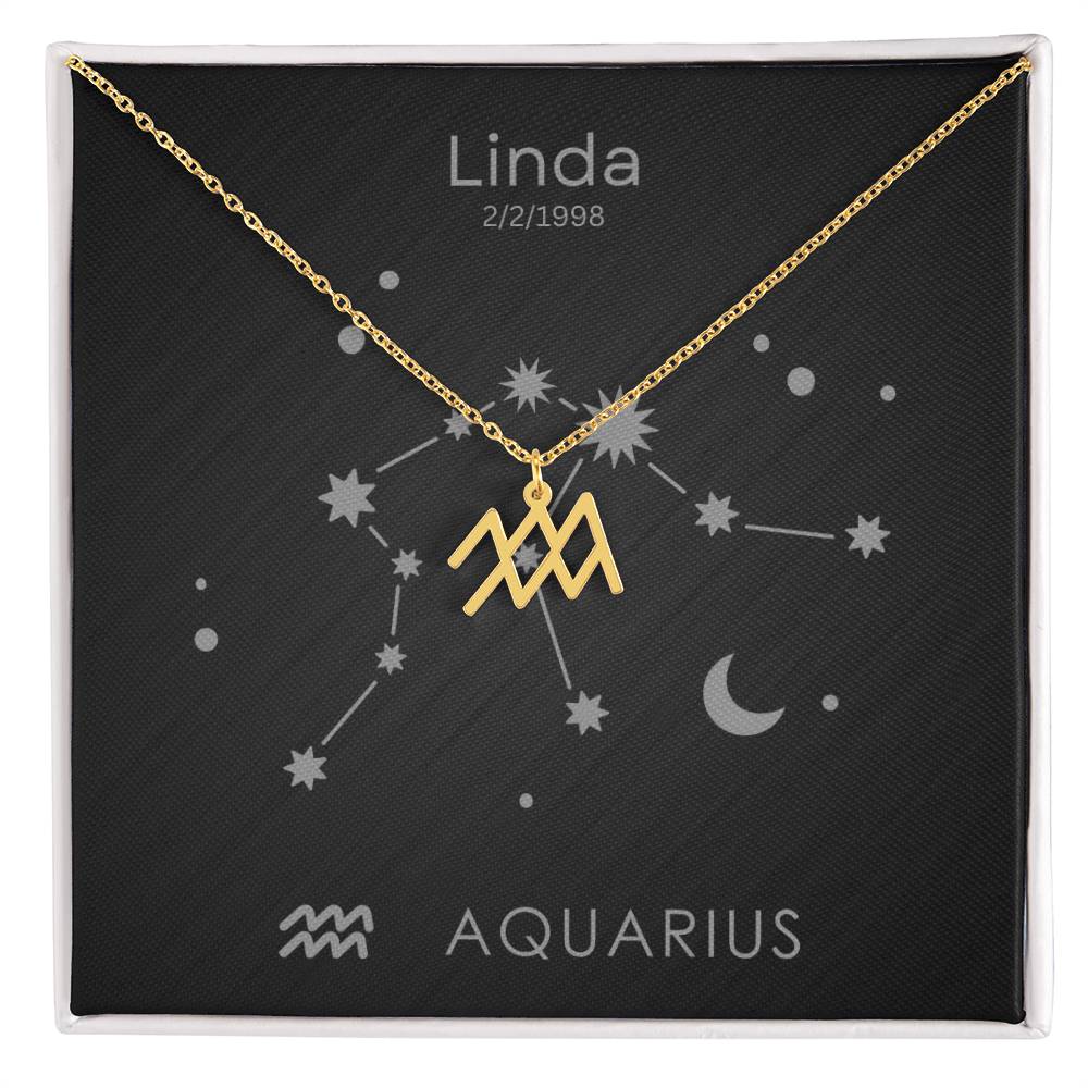 Aquarius Zodiac Necklace