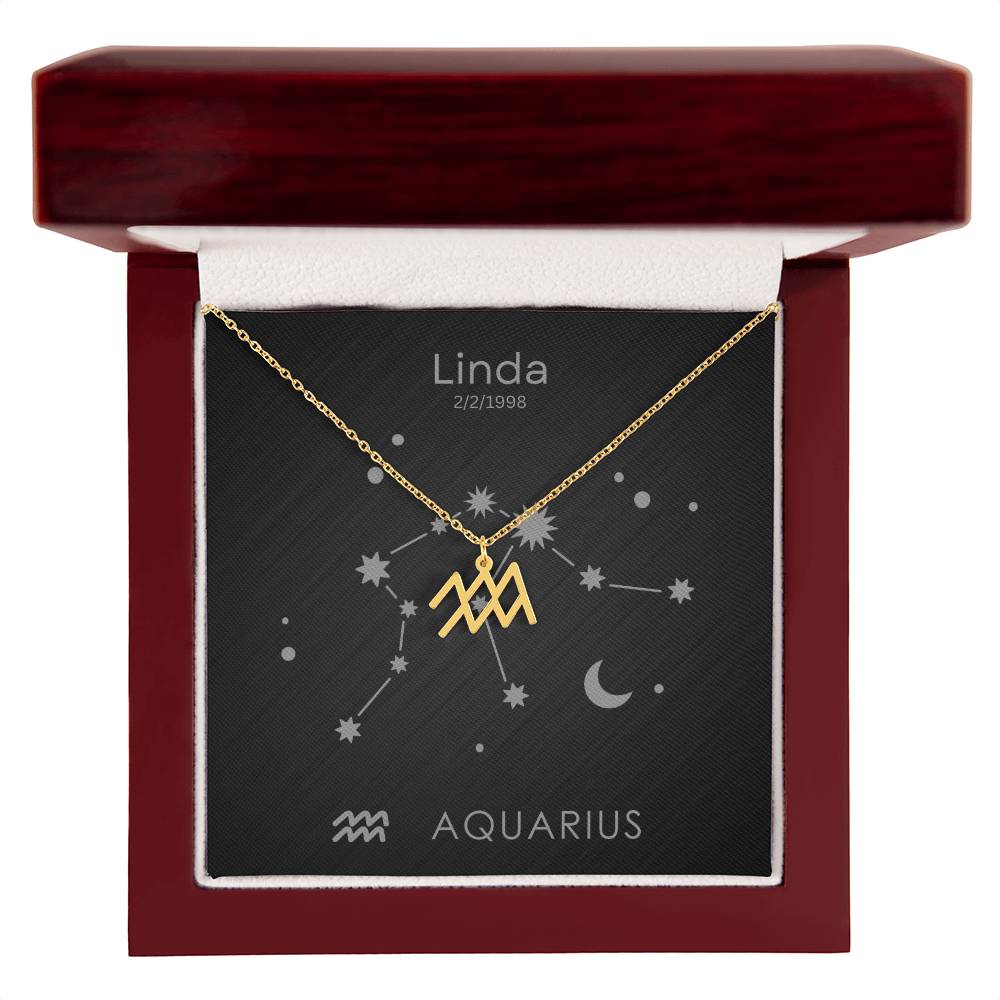 Aquarius Zodiac Necklace