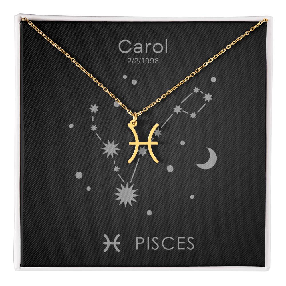 Pisces Zodiac Necklace