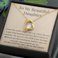 To My Daughter 'Silent Battles' Necklace Gift from Mom - Strength & Support Card - Anxiety Relief Jewelry for Her